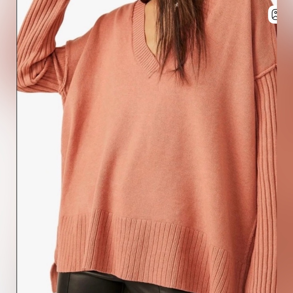 Free People Women's Oversized V-Neck Sweater